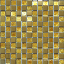 Gold Blatt Mosaik / Glas Mosaik / Edelstahl Mosaik / Metall Mosaik (SM222)